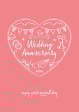 Cute 1st Wedding Anniversary Card - Paper Anniversary - Enjoy Your Special Day created by Sharon Armstrong Creative
