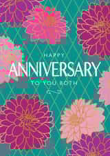 Pretty Dahlia Anniversary Card - Happy Anniversary To You Both created by NEEDL designs