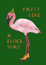 Flock Star Flamingo Card created by Drawing Loft