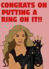Beyoncé engagement congratulations card created by darcy beresford