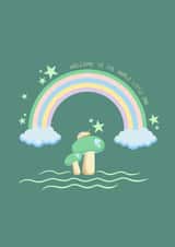 New Baby Magical Rainbow Card created by Miss Mulberry Pie Illustration
