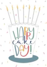 Happy cake day birthday card created by Magpie Designs UK