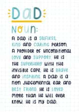 Dad definition fathers day card created by Joanne Hawker