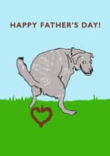 Dog poo heart Father's Day Card created by LIKKS Greeting Cards