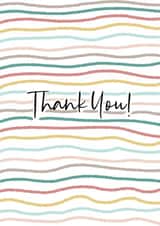 Classic Thank You Card - Rainbow Stripes created by Papella Designs