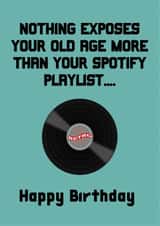 Ageing Spotify Playlist created by Say Something Designs