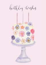 Classic Birthday Card - Flowers - Cake created by Sage and Hart
