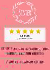 For A Special Sister Birthday card created by Creative Creator