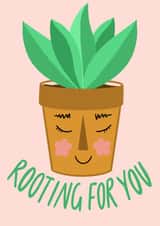 Rooting for you succulent card created by Phoebe Harris