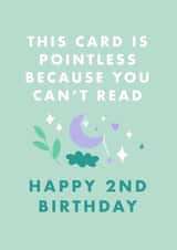 Pointless 2nd Birthday Card created by URGHH Card Co.