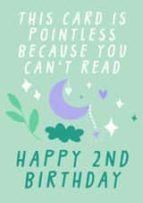 Funny 2nd Birthday Card - Pointless - For Babies and Toddlers created by URGHH Card Co.