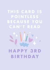 Pointless 3rd Birthday Card created by URGHH Card Co.