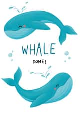 Whale Done Card created by Sophie Kent Illustration