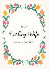 Vintage Floral Wife Birthday Card created by Joyous Designs UK