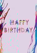 Bright & Colourful Splash Art Happy Birthday Card created by Petkar-ds