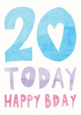 20 Today Happy Bday created by Evie Warren Illustration
