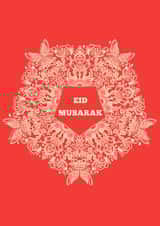 Eid Mubarak traditional card created by HennaHunar