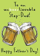 Funny Beer Step-Dad Father's Day Card created by Amy Florence Design