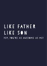 Like father like son, father's day card created by Heather Alstead Design LTD