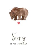 Sad Bear Sorry Sympathy Card created by Jodie Gaul & Co
