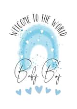 Rainbow Baby Boy Card created by Louise Potton Designs