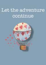 Let the adventure continue Anniversary card created by Lynsey Ravetta