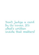 Don't judge me Birthday card! created by Hundreds & Thousands