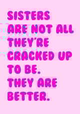 Funny Quote Sister Birthday card created by Bonnie Banter