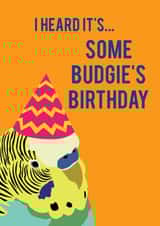 Cute Budgie Birthday Card created by Dusty Rose Lees