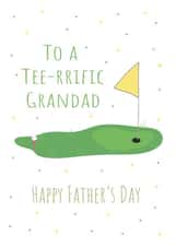 Cute Golfing Fathers Day Card - Grandad - Golf - To A Tee-rrific Grandad created by Missycards
