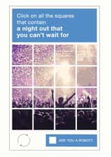 Click on all the squares that contain a night out that you can't wait for 1000 created by MOJO Creative Studio