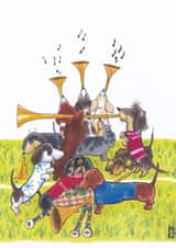 Musical Dachshunds card created by Nick Budd