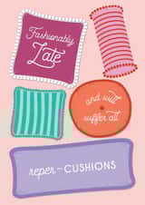 fashionably late belated birthday card created by Deborah Chou