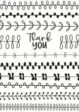 Ric Rac thank you card created by Deborah Chou