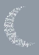 We love you to the moon and back created by Ellie's Little Studio