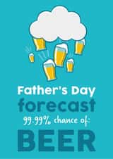 Funny Father’s Day Card - Beer Forecast for Dad created by Tiger Feet Creations