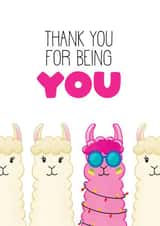 Llama Friendship Card created by Bev O'Connor || @oconnordesign