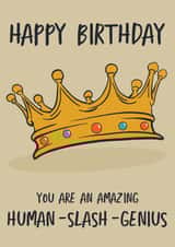 Amazing Human-Slash-Genius birthday card created by @tikkled.pink