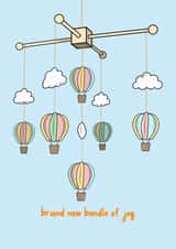 Baby cot mobile - New Baby Card created by HURRICANE REMI