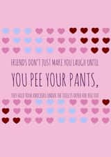 Pee your Pants with your Bestie Friendship card created by TaylorPurpleCards