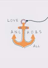 Love anchors all pun card created by Molly Lavinia Hutchings