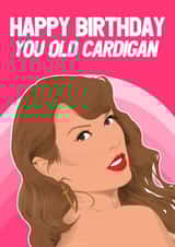 Old Cardigan Taylor Swift Birthday Card created by Pink + Pip