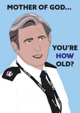 Line of Duty Mother of God Hastings Birthday card created by Iconicus Design