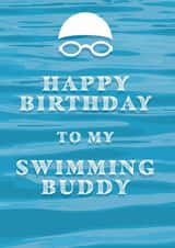 Happy Birthday Swimming Buddy created by MOJO Creative Studio