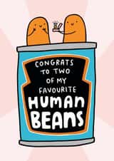 Congrats Engagement Humans Beans Card created by Arrow Gift Co