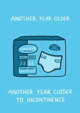 Incontinence Birthday Card created by Minnie Joy