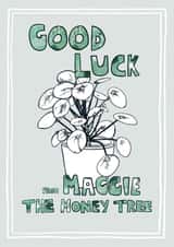 Good luck from the money tree card created by Philippa Gumley