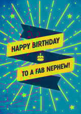 Nephew starburst Birthday card created by Evie Garnett Designs