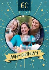 Personalised Birthday Photo Card created by Evie Garnett Designs - 60TH birthday photo card