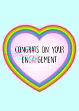 Congrats on your enGAYgement - LGBTQ engagement card created by Poppy & Mabel